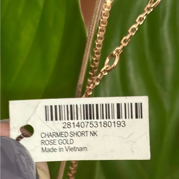 Henri Bendel Rose Gold Charm Necklace NWT - Picture 5 of 5